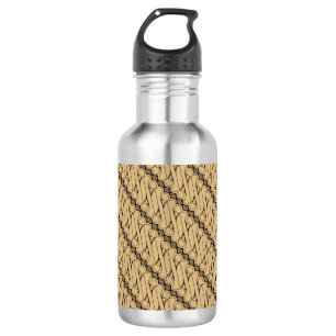 Batik Parang, Indonesian Pattern, Javanese, Ethnic 532 Ml Water Bottle