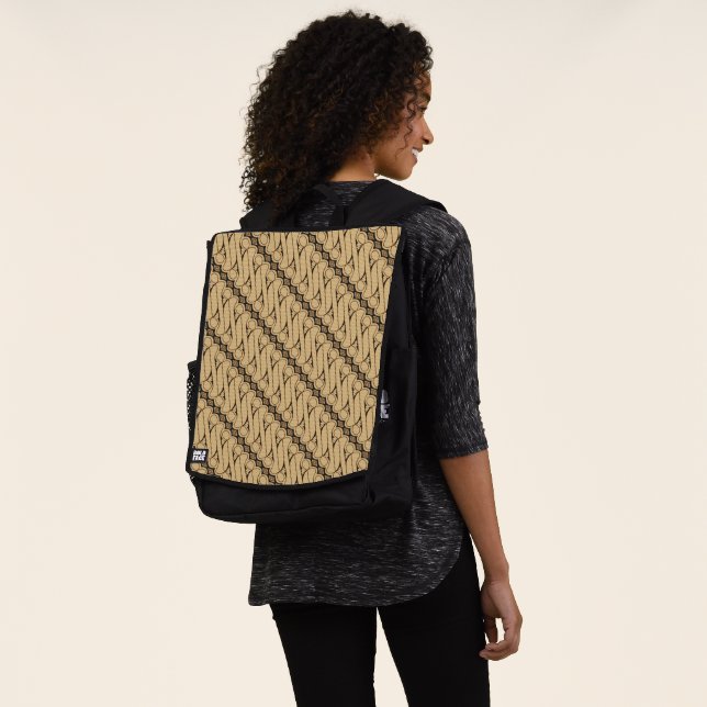 Batik Parang, Indonesian Pattern, Javanese, Ethnic Backpack (Worn)