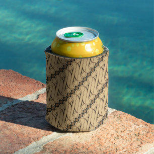 Batik Parang, Indonesian Pattern, Javanese, Ethnic Can Cooler