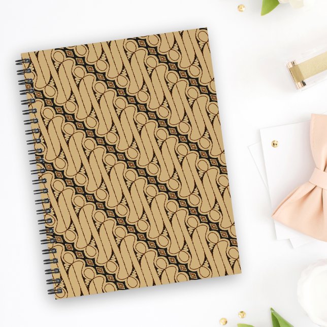 Batik Parang, Indonesian Pattern, Javanese, Ethnic Notebook (Creator Uploaded)