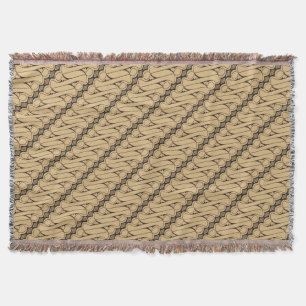 Batik Parang, Indonesian Pattern, Javanese, Ethnic Throw Blanket