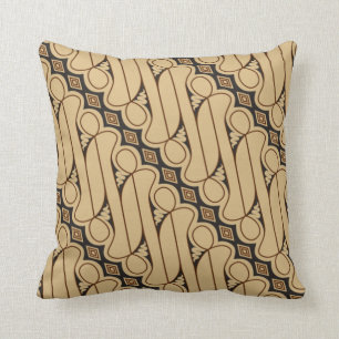 Batik Parang Rusa Throw Pillow