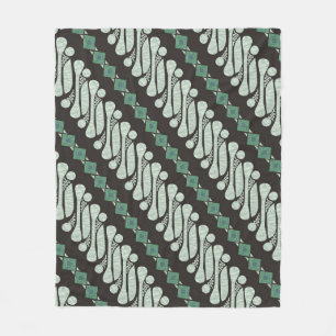 Batik Parang Yogyakarta, in various modern pattern Fleece Blanket