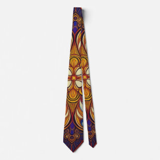 Batik Pattern Purple Tie