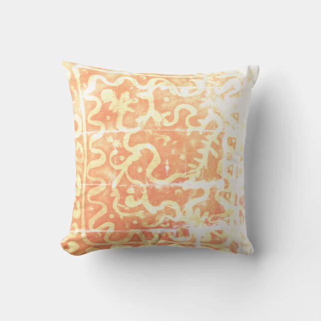 Batik Peinture Boho Coussin d'art en fibre (Recto)