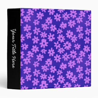Batik Style Floral (1.5in) Lilac and Blue Binder