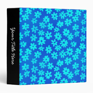 Batik Style Floral (1.5in) Shades of Blue Binder