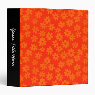 Batik Style Floral (1.5in) Shades of Orange Binder