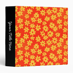 Batik Style Floral (1.5in) Shades of Orange II Binder