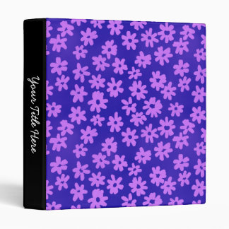Batik Style Floral (1in) Lilac and Blue Binder