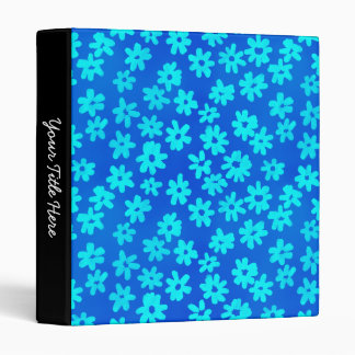 Batik Style Floral (1in) Shades of Blue Binder