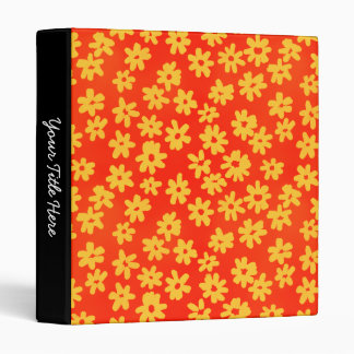 Batik Style Floral (1in) Shades of Orange II Binder