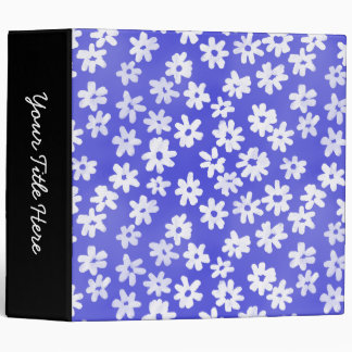 Batik Style Floral (2in) Blue and White Binder