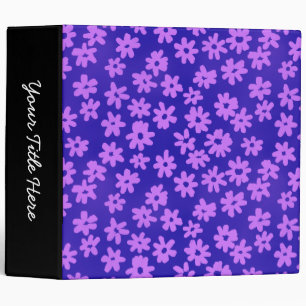 Batik Style Floral (2in) Lilac and Blue Binder