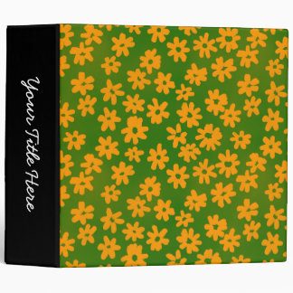Batik Style Floral (2in) Orange and Green Binder