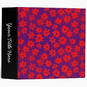 Batik Style Floral (2in) Red and Blue Binder
