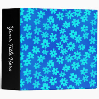 Batik Style Floral (2in) Shades of Blue Binder