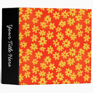 Batik Style Floral (2in) Shades of Orange II Binder