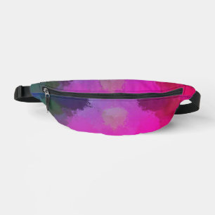 Batik style, green corner, camouflage fanny pack
