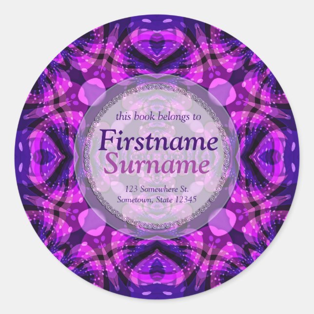 Batik Tie Dye Psychdelic Art Sticker Plaque (Devant)