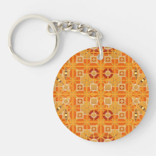 Batik tribal - nuances d'ambre et de brun