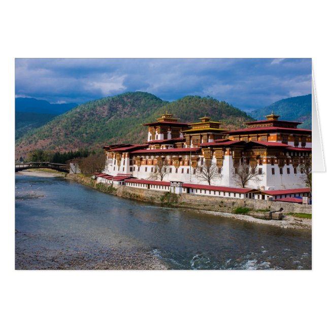 Bâtiment Dzong Par Rivière (Devant horizontal)