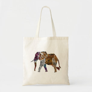 Batk Style Bull Elephant tote bag