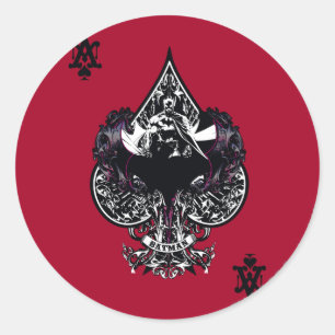 Batman Ace of Spaces Gothic Crest Classic Round Sticker