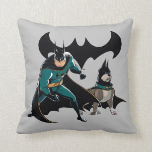 Batman & Ace Throw Pillow