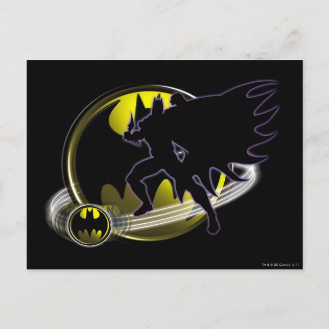 Batman and Circle Logo Postcard (Front)
