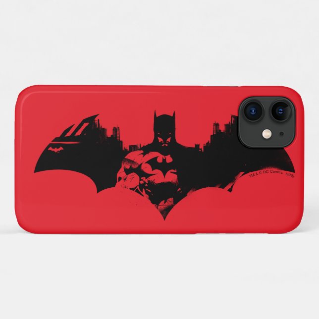 Batman and Gotham Silhouette Bat Logo Case-Mate iPhone Case (Back (Horizontal))