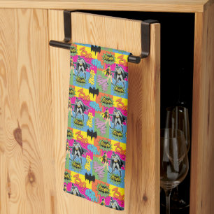 Batman and Robin   Action Handshake Pattern Kitchen Towel