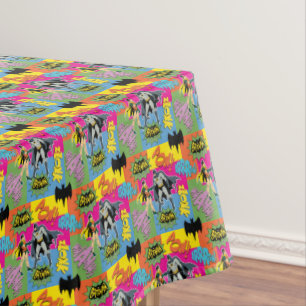 Batman and Robin   Action Handshake Pattern Tablecloth