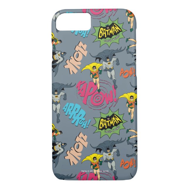 Batman And Robin Action Pattern Case-Mate iPhone Case (Back)