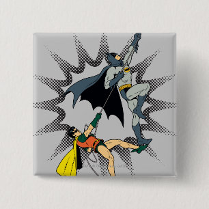 Batman And Robin Climb 2 Inch Square Button