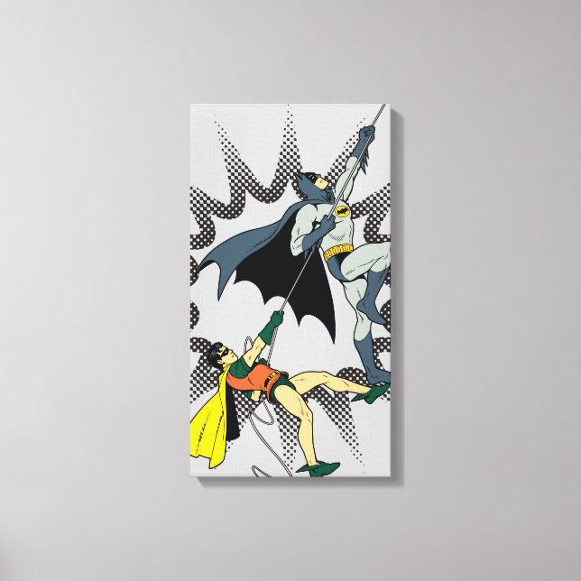 Batman And Robin Climb Canvas Print (Front)