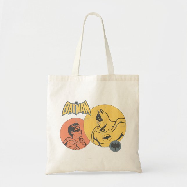 Batman And Robin Graphic - Distressed Tote Bag (Front)