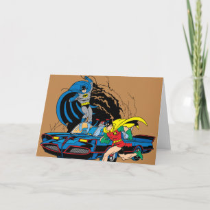 Batman And Robin In Batcave Card