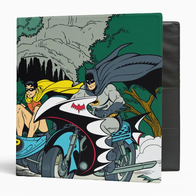 Batman And Robin In Batcycle Binder (Front/Inside)