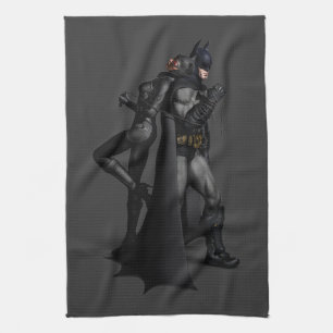 Batman Arkham City Batman and Catwoman Kitchen Towel