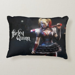 Batman Arkham Knight Harley Quinn with Bat Accent Pillow