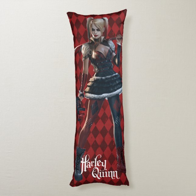 Batman Arkham Knight | Harley Quinn with Bat Body Pillow (Back (Vertical))
