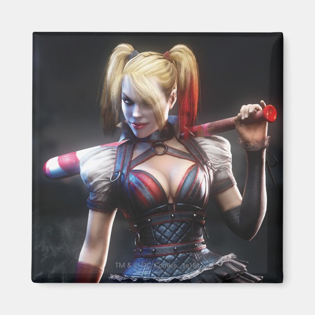 Batman Arkham Knight | Harley Quinn with Bat Magnet (Front)