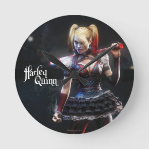 Batman Arkham Knight   Harley Quinn with Bat Round Clock