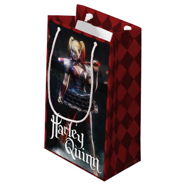 Batman Arkham Knight | Harley Quinn with Bat Small Gift Bag (Back Angled)