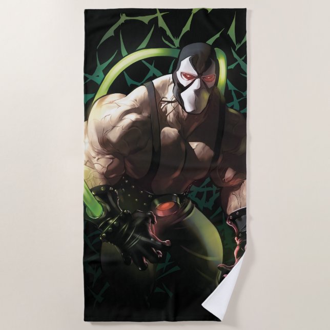 Batman Bane Bat Swarm Illustration Beach Towel (Front)
