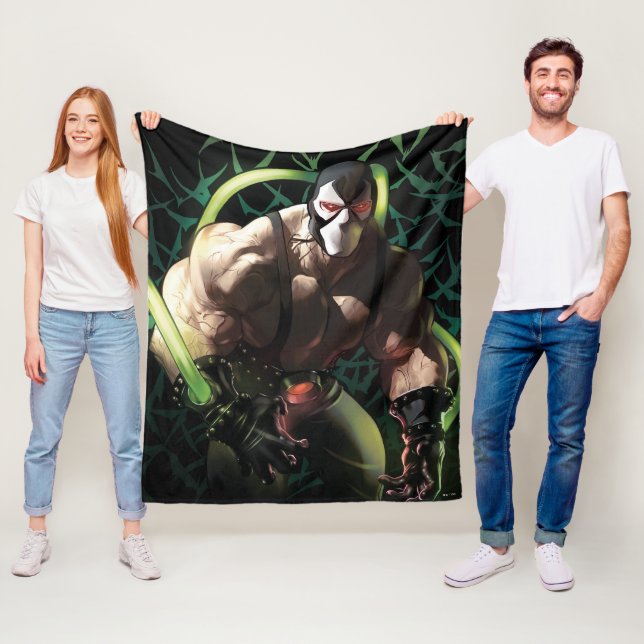 Batman Bane Bat Swarm Illustration Fleece Blanket (In Situ)