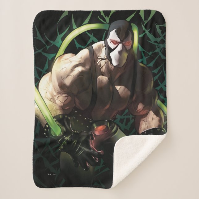 Batman Bane Bat Swarm Illustration Sherpa Blanket (Front)
