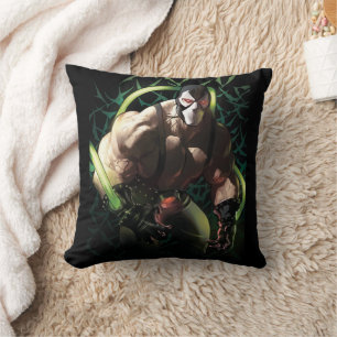Batman Bane Bat Swarm Illustration Throw Pillow