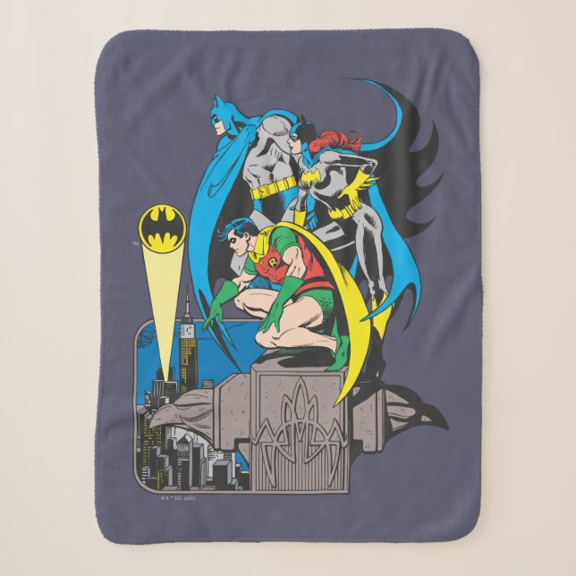 Batman/Batgirl/Robin Sherpa Blanket (Front)